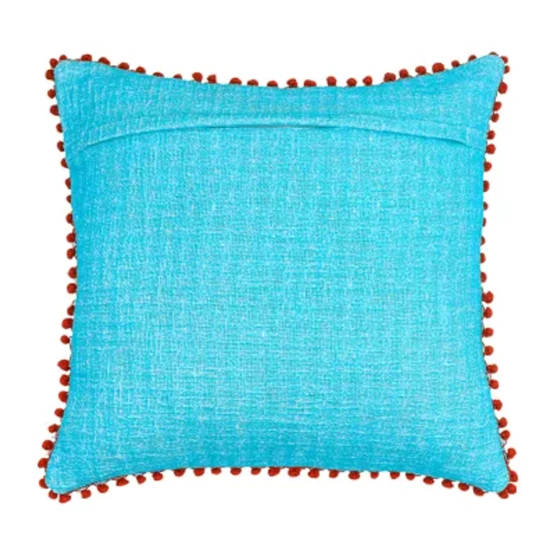 Vibhsa Vibhsa Holiday Reverie Christmas Hello Snow Pillow – 20"X20" Square Throw Pillow