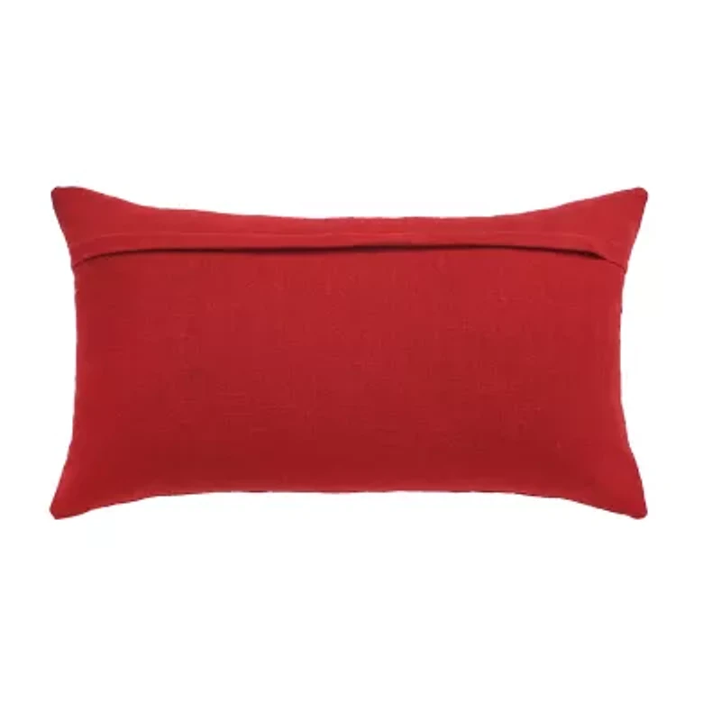 Vibhsa Vibhsa Christmas Joy Appliqué Pillow – 14"X24" Rectangular Throw Pillow