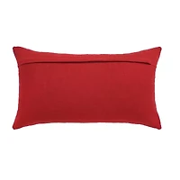 Vibhsa Vibhsa Christmas Joy Appliqué Pillow – 14"X24" Rectangular Throw Pillow