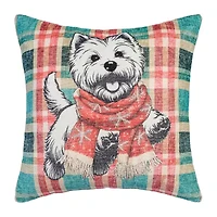 Vibhsa Vibhsa Holiday Reverie Christmas Dog Pillow – 20"X20" Rectangular Throw Pillow