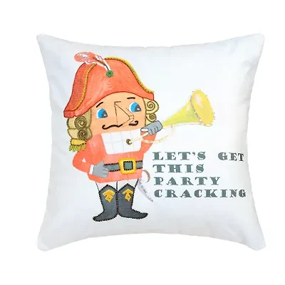 Vibhsa Vibhsa Christmas Nutcracker Party Pillow – 20"X20" Square Throw Pillow
