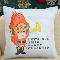Vibhsa Vibhsa Christmas Nutcracker Party Pillow – 20"X20" Square Throw Pillow
