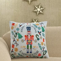 Vibhsa Vibhsa Christmas Nutcracker Merry Christmas Pillow – 20"X20" Square Throw Pillow