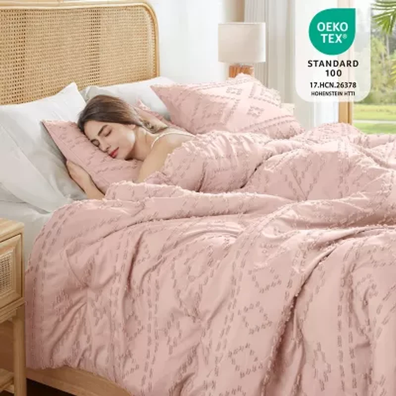 510 Design Gigi Geometric Tufted Lightweight Easy Care Comforter Set