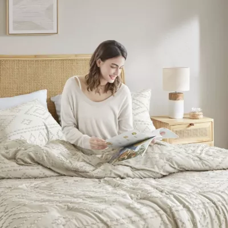 510 Design Gigi Geometric Tufted Lightweight Easy Care Comforter Set
