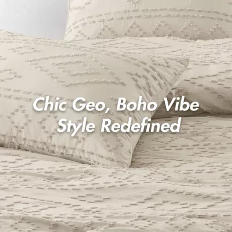 510 Design Gigi Geometric Tufted Lightweight Easy Care Comforter Set