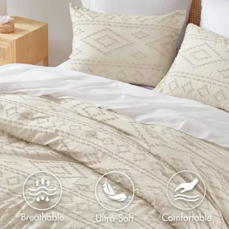 510 Design Gigi Geometric Tufted Lightweight Easy Care Comforter Set