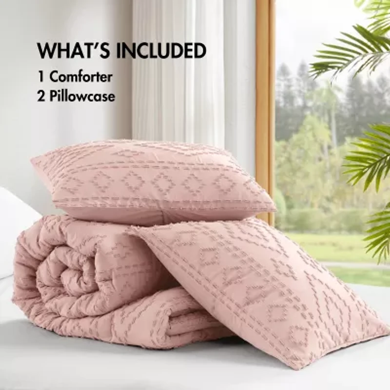 510 Design Gigi Geometric Tufted Lightweight Easy Care Comforter Set