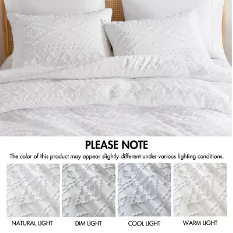 510 Design Gigi Geometric Tufted Lightweight Easy Care Comforter Set