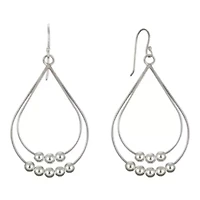 Double Pear Drop Earrings Sterling