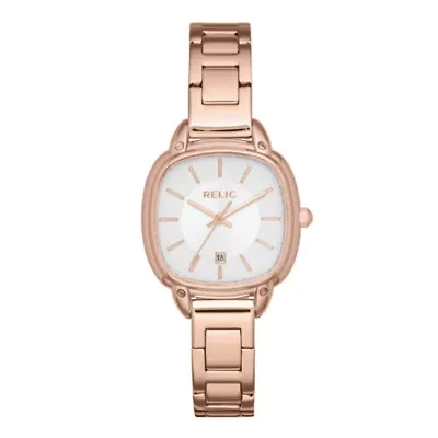 Relic® Corinne Womens Rose-Tone Stainless Steel Bracelet Watch ZR34305