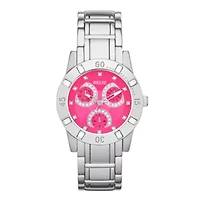 Relic® Beth Womens Crystal-Accent Silver-Tone Bracelet Sport Watch ZR15751