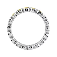 Personally Stackable Genuine Citrine Sterling Silver Eternity Ring