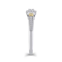 Womens 1/4 CT. T.W. Natural White Diamond 10K Gold Engagement Ring