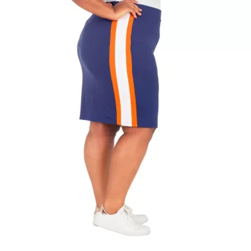 Poetic Justice Womens High Rise Stretch Fabric Pencil Skirt Plus