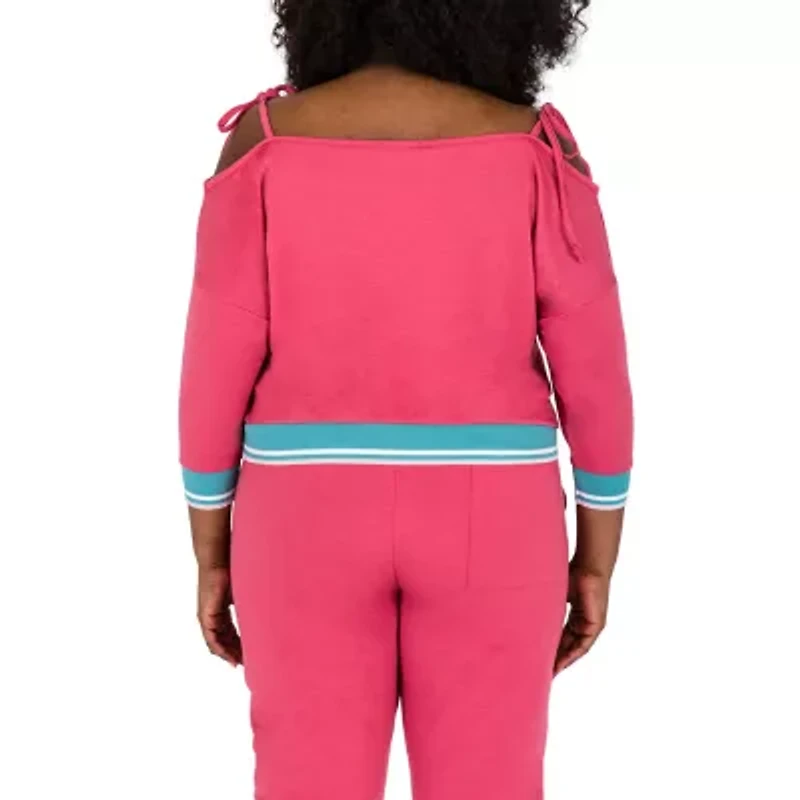 Poetic Justice Womens Long Sleeve Plus Blouse