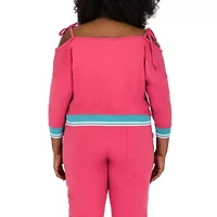 Poetic Justice Womens Long Sleeve Plus Blouse