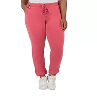 Poetic Justice Womens High Rise Over Belly Plus Drawstring Pant