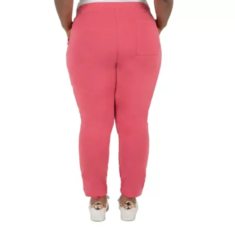 Poetic Justice Womens High Rise Over Belly Plus Drawstring Pant