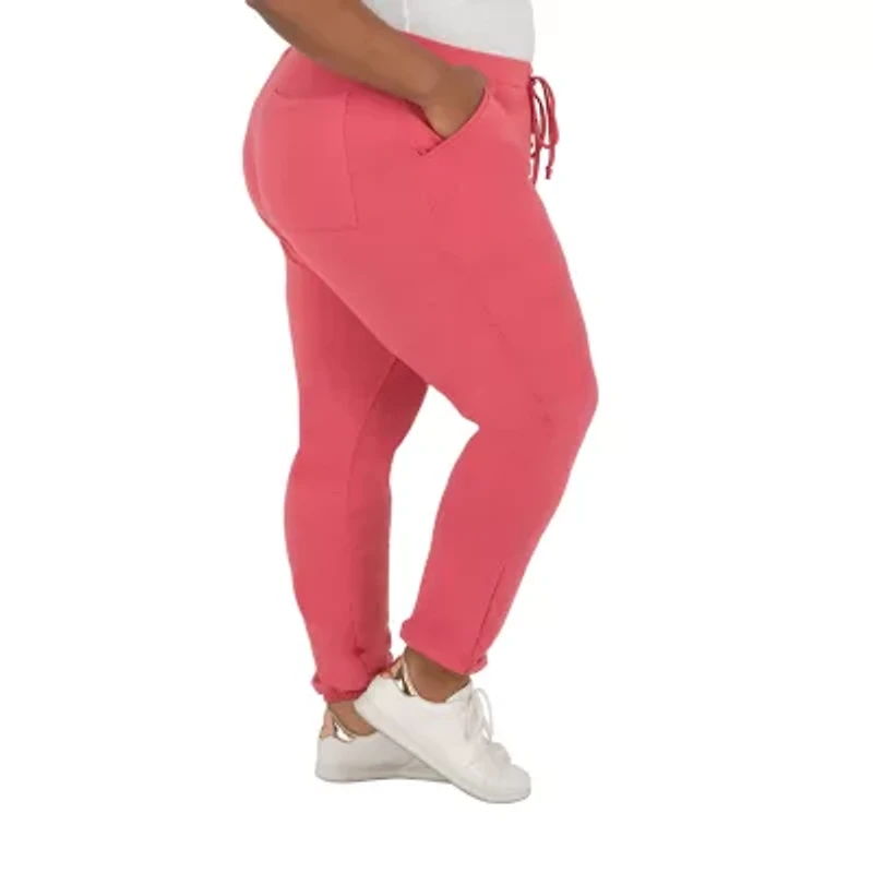 Poetic Justice Womens High Rise Over Belly Plus Drawstring Pant