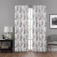 Eclipse Summit Botanical Rod Pocket Back Tab Energy Saving Blackout Single Curtain Panel