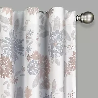 Eclipse Summit Botanical Rod Pocket Back Tab Energy Saving Blackout Single Curtain Panel