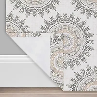 Eclipse Summit Medallion Rod Pocket Back Tab Energy Saving Blackout Single Curtain Panel
