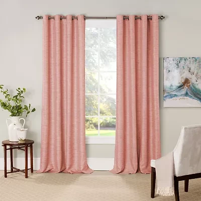 Eclipse Newport Jacquard Grommet Top Blackout Single Curtain Panel