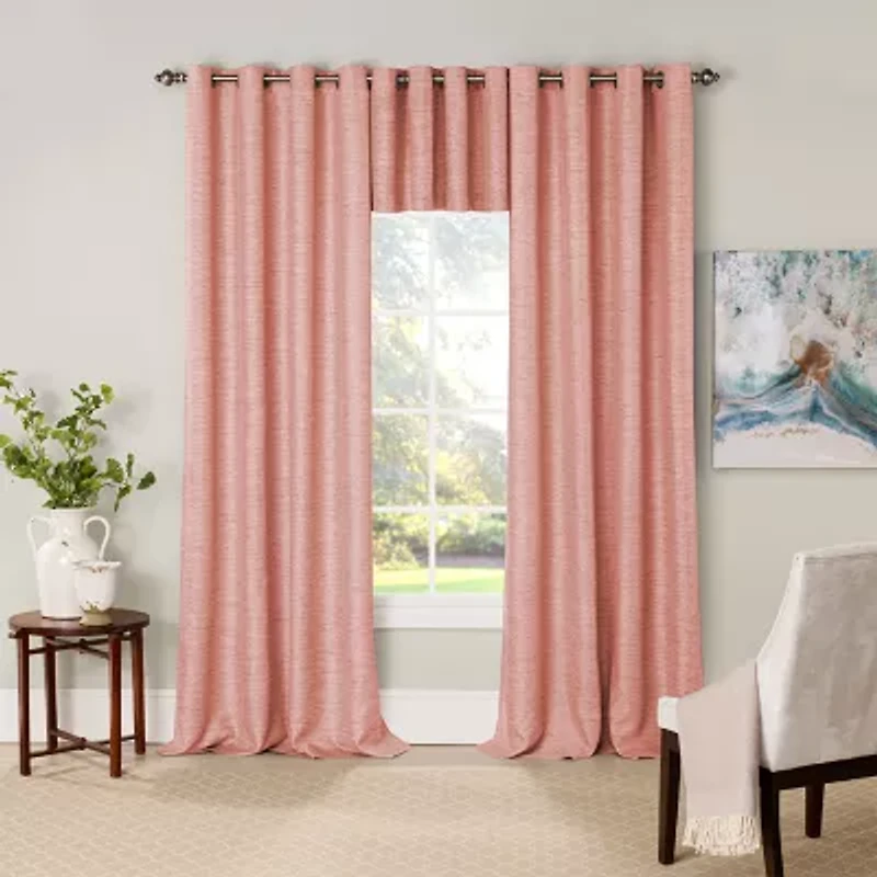 Eclipse Newport Jacquard Grommet Top Blackout Single Curtain Panel