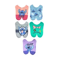 Womens Multi-Pack 5 Pair Lilo & Stitch Low Cut Socks