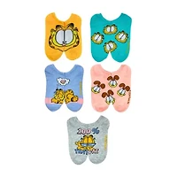Womens Multi-Pack 5 Pair Garfield Low Cut Socks