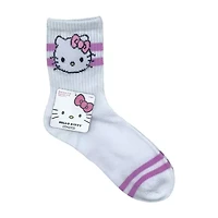 Ribbed Womens 2 Pair Hello Kitty Crew Socks