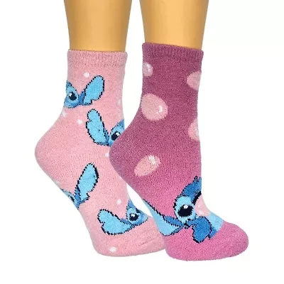 Cozy Womens 2 Pair Lilo & Stitch Crew Socks