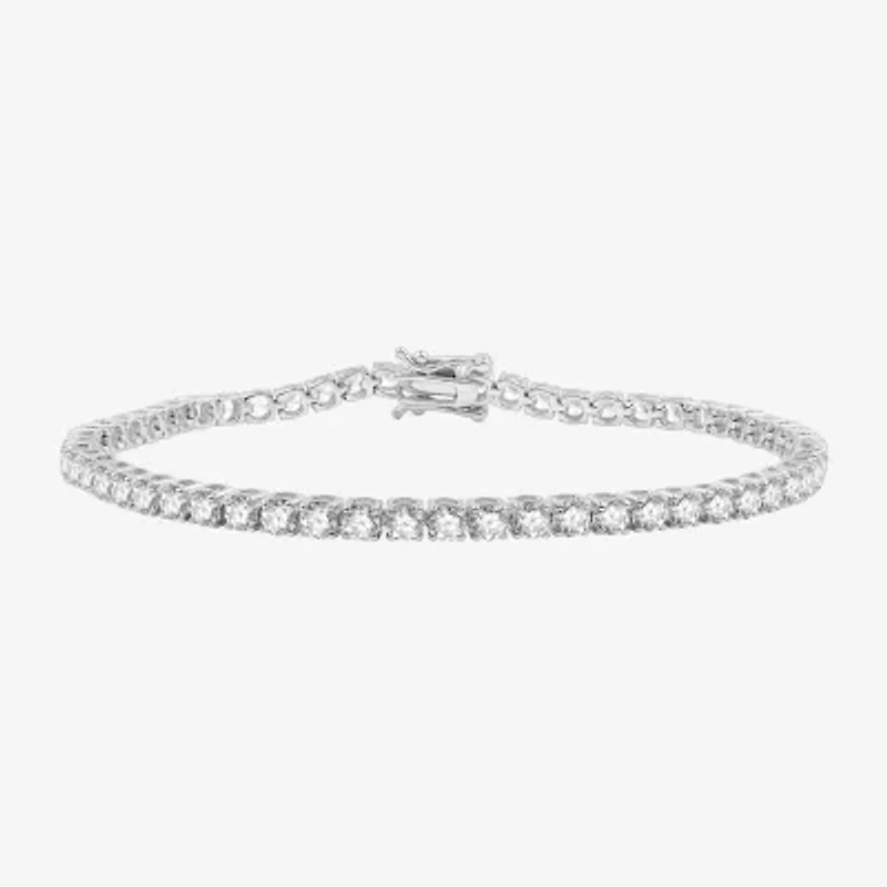 (G / Si1-Si2) 5 CT. T.W. Lab Grown White Diamond 10K or Yellow Gold 7.5 Inch Tennis Bracelet