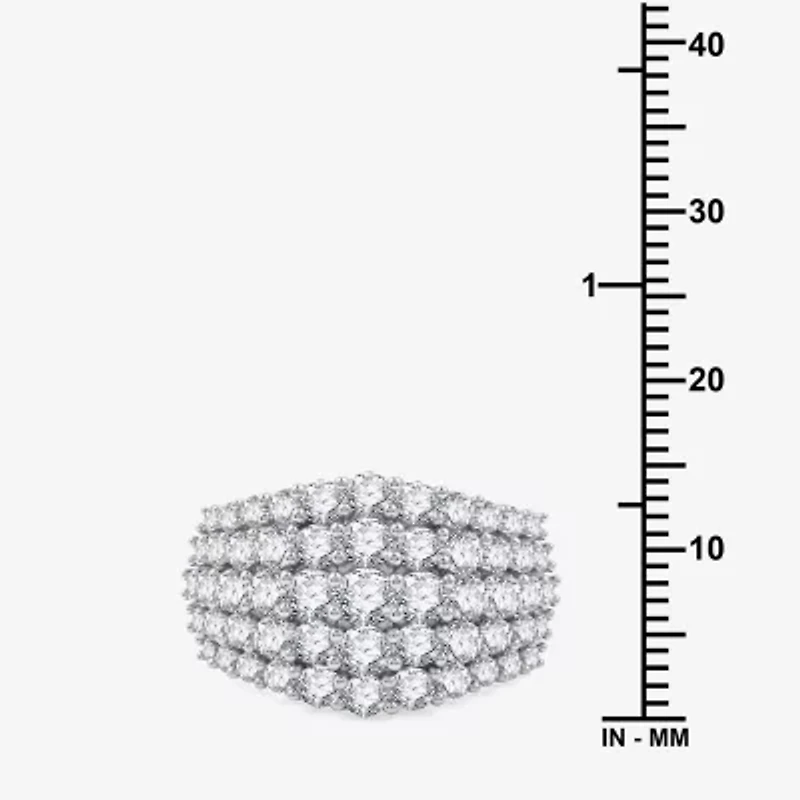(G / Si1-Si2) Womens 3 CT. T.W. Lab Grown White Diamond 10K Gold Cocktail Ring