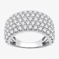 (G / Si1-Si2) Womens 3 CT. T.W. Lab Grown White Diamond 10K Gold Cocktail Ring