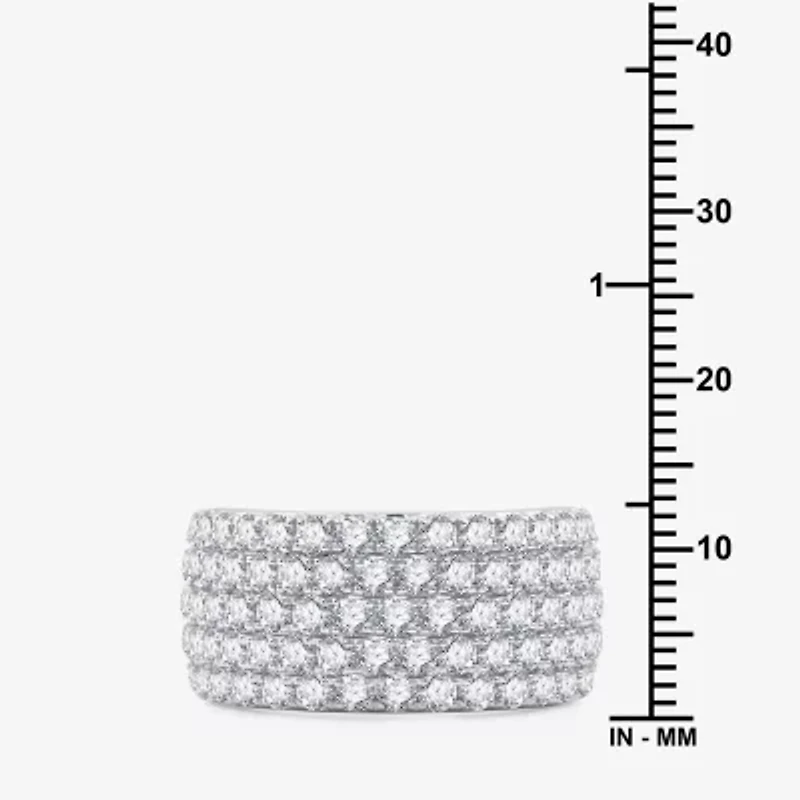 (G / Si1-Si2) Womens 3 CT. T.W. Lab Grown White Diamond 10K Gold Cocktail Ring
