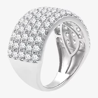 (G / Si1-Si2) Womens 3 CT. T.W. Lab Grown White Diamond 10K Gold Cocktail Ring