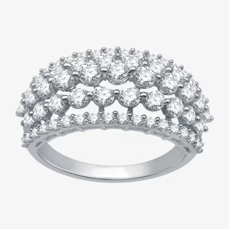 Womens 2 CT. T.W. Lab Grown White Diamond 10K Gold Band