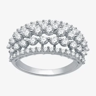 Womens 2 CT. T.W. Lab Grown White Diamond 10K Gold Band