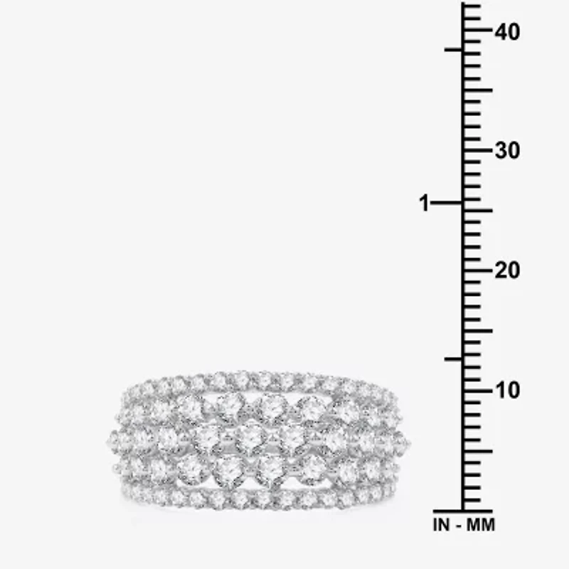 Womens 2 CT. T.W. Lab Grown White Diamond 10K Gold Band