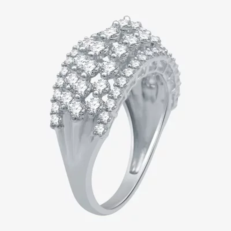 Womens 2 CT. T.W. Lab Grown White Diamond 10K Gold Band