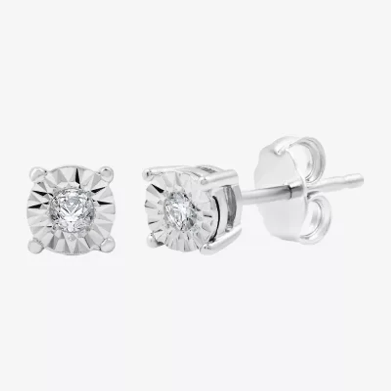 Womens 1/ CT. T.W. Lab Grown White Diamond Sterling Silver Round -pc. Jewelry Set