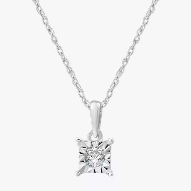 Womens 1/10 CT. T.W. Lab Grown White Diamond Sterling Silver 2-pc. Jewelry Set