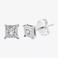 Womens 1/10 CT. T.W. Lab Grown White Diamond Sterling Silver 2-pc. Jewelry Set