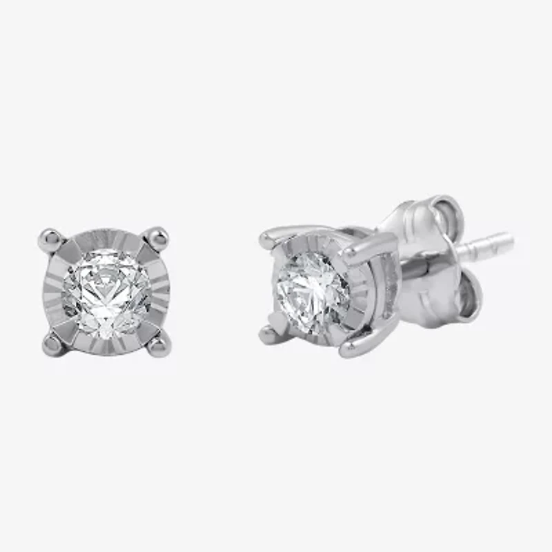 Womens 1/ CT. T.W. Lab Grown White Diamond Sterling Silver Round -pc. Jewelry Set