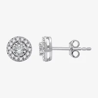 1/4 CT. T.W. Lab Grown White Diamond Sterling Silver 7.3mm Round Stud Earrings