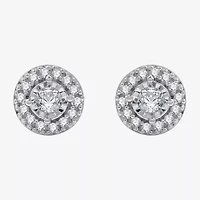 1/4 CT. T.W. Lab Grown White Diamond Sterling Silver 7.3mm Round Stud Earrings