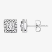 1/4 CT. T.W. Lab Grown White Diamond Sterling Silver 7.3mm Stud Earrings
