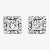 1/4 CT. T.W. Lab Grown White Diamond Sterling Silver 7.3mm Stud Earrings